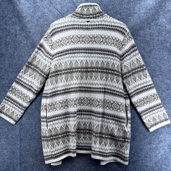 Matilda Jane Good Hart Fair Isle Sweater Cardigan Medium Bohemian Tan Cream NWT - Picture 5 of 10
